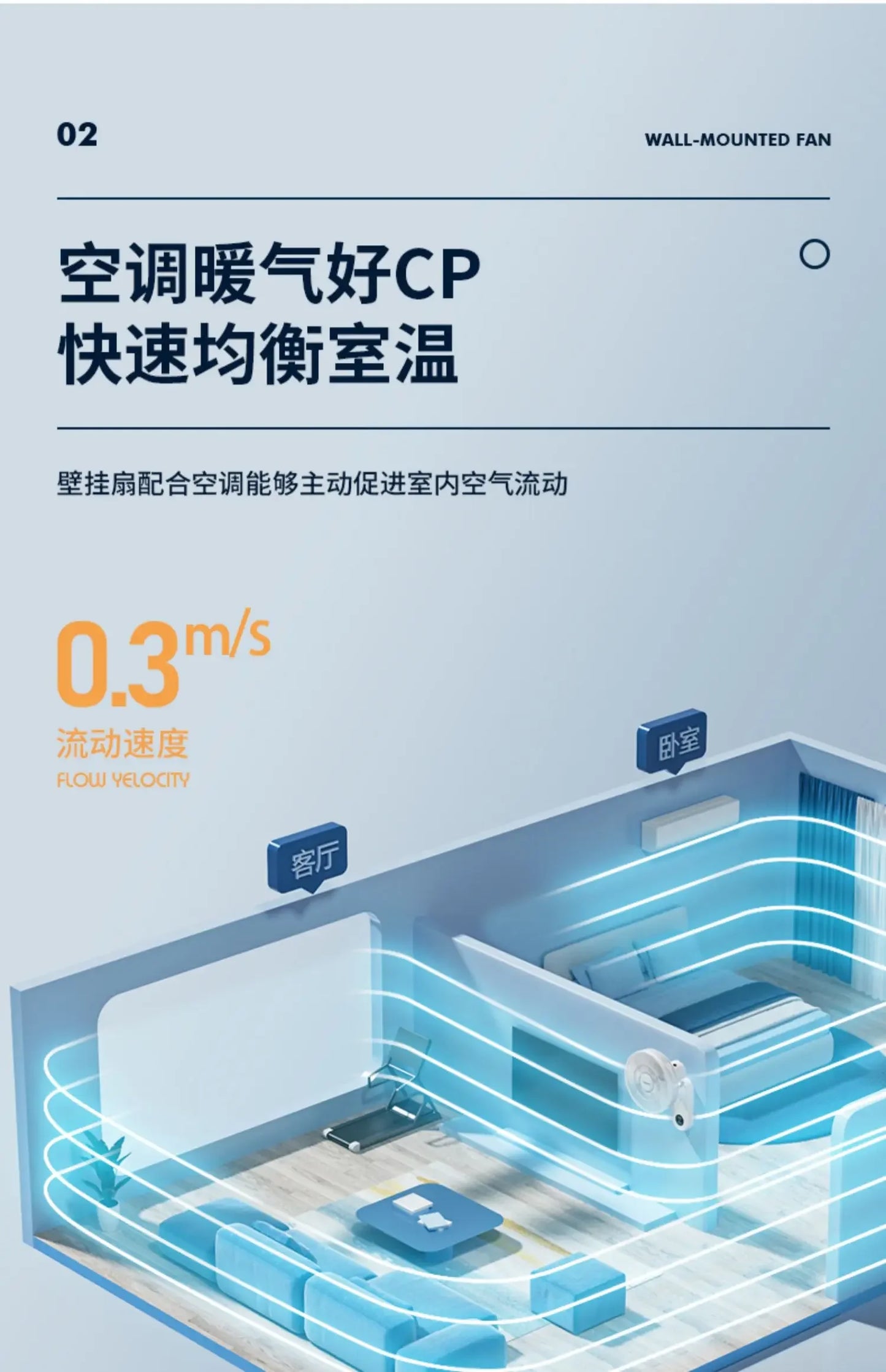 220V Wall-mounted fan with wall-mounted fan, large wind-powered fan, small remote-controlled wall-mounted  with shaking head AD