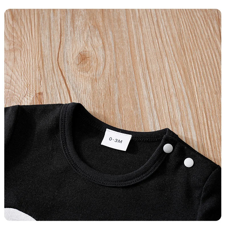 Baby Clothes Cute Cartoon Penguin Comfortable Soft Boy And Girl Summer Round Neck Short Sleeved Baby Jumpsuit