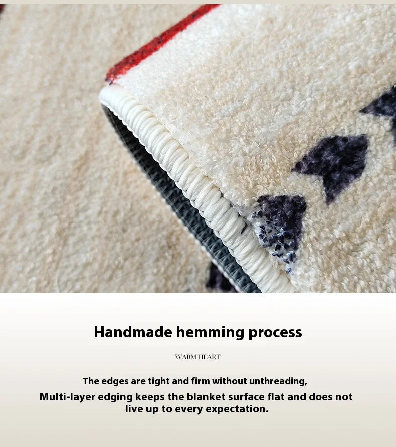 VIKAMA New Design Warm Wave Retro Winter Warm Non-slip Floor Mats Living Room Bedroom Sofa Washable Dirt-resistant Carpet