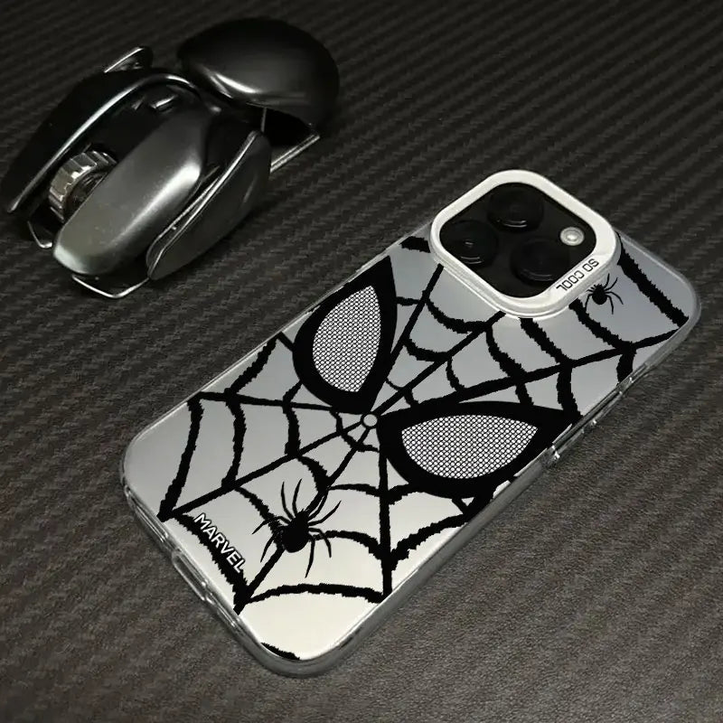 Fashion MarvelS Spider-manS Eye Phone Case For iPhone 17 17e 16e 16 15 14 13 12 11 mini Pro Max X Air Plus Anti Fall Matte Cover