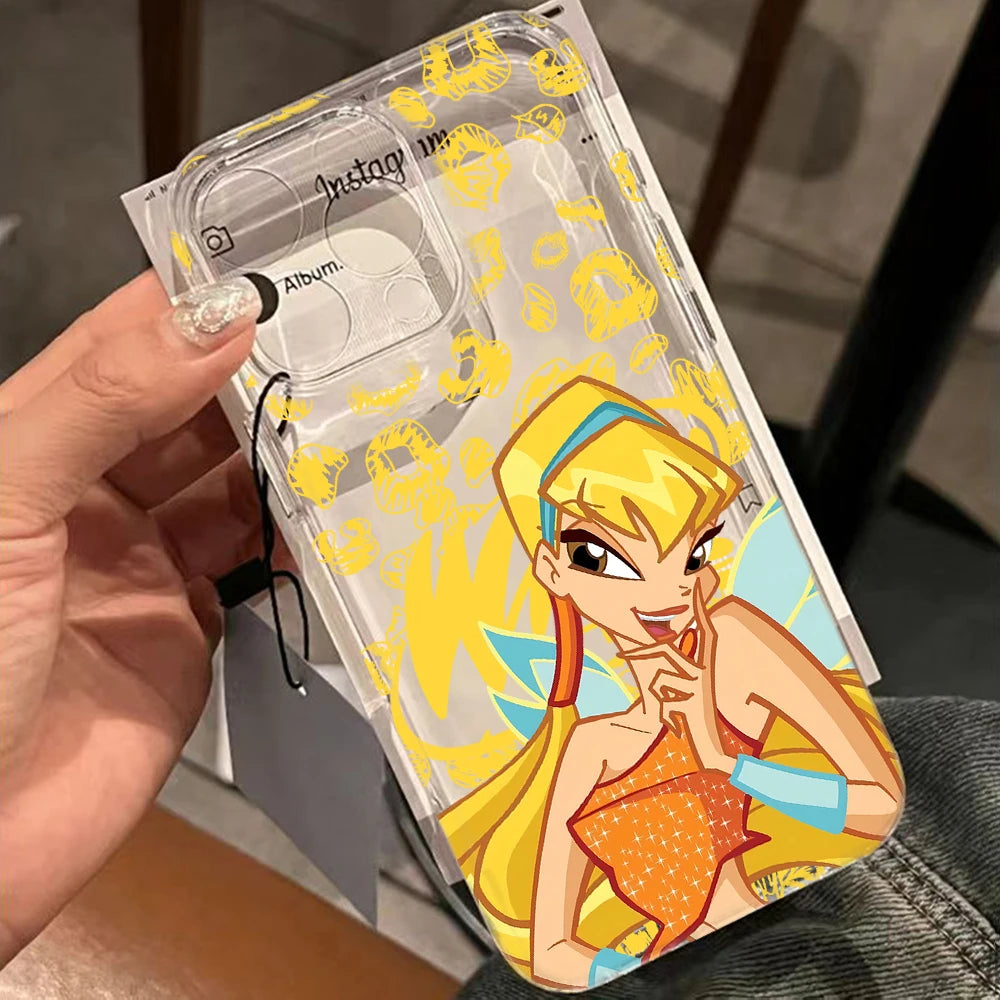 Lovely w-winxs c-clubs Phone Case For iPhone 17 16 16e 15 14 13 12 11 Mini Pro Max XR XSMax 7 8 Air Plus Transparent Back Cover