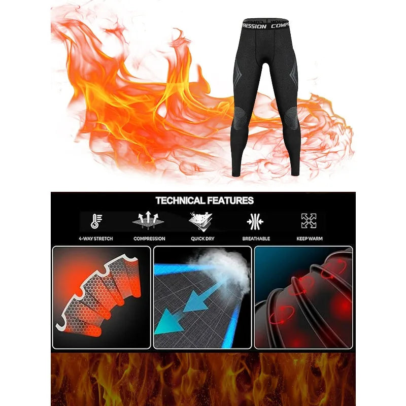 Outdoor Skiing Quick-drying Clothes Running Jumping Skiing Sportswear Moisture-wicking Thermal Underwear Functional Set