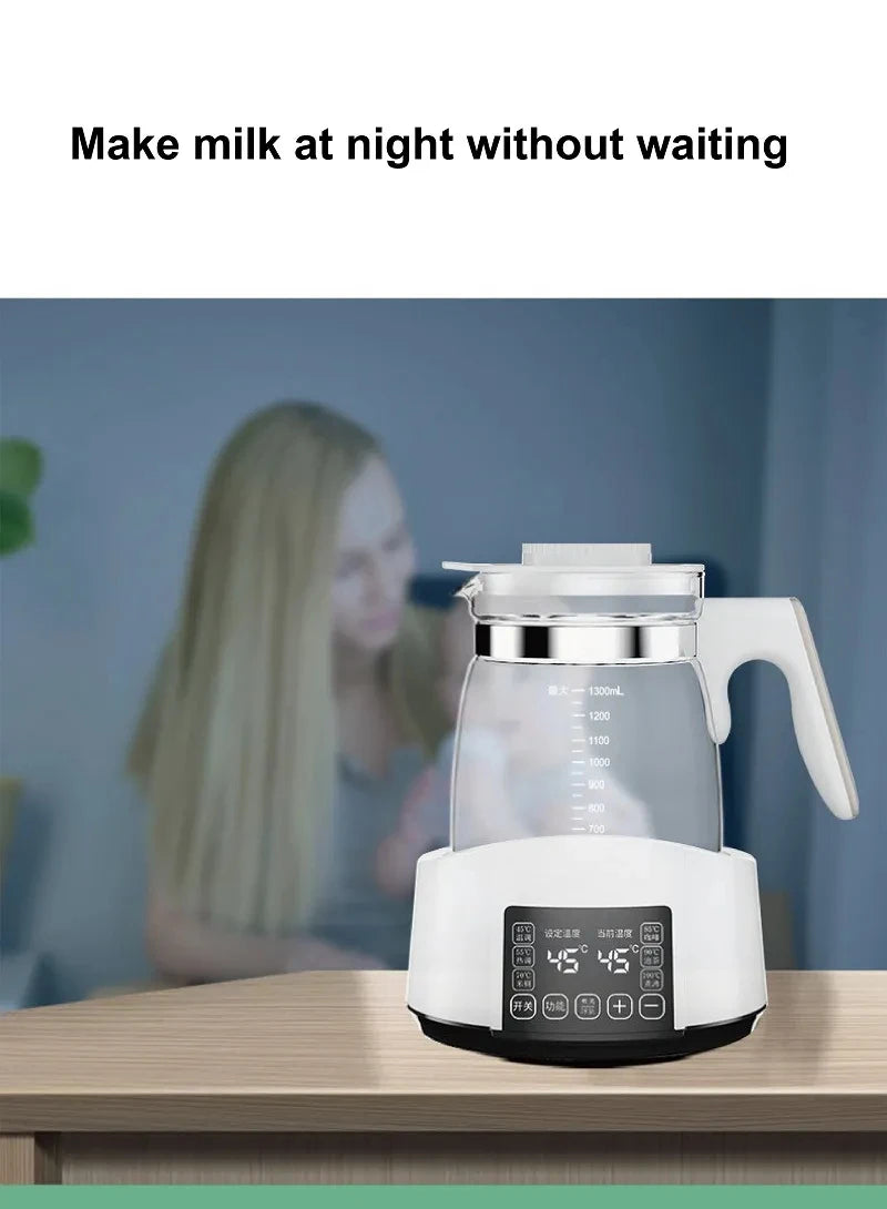 1.3L Electric Kettle Baby Thermostat Milk Warmer Home 24h Hot Water Kettle Multifunctional Glass Health Pot Teapot Kitchen Tools