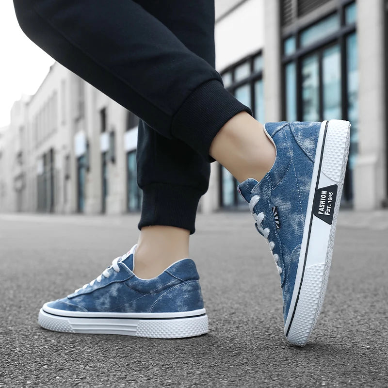 Men's canvas shoes large size fashion casual sports shoes men's platform light breathable men's outdoor running shoes