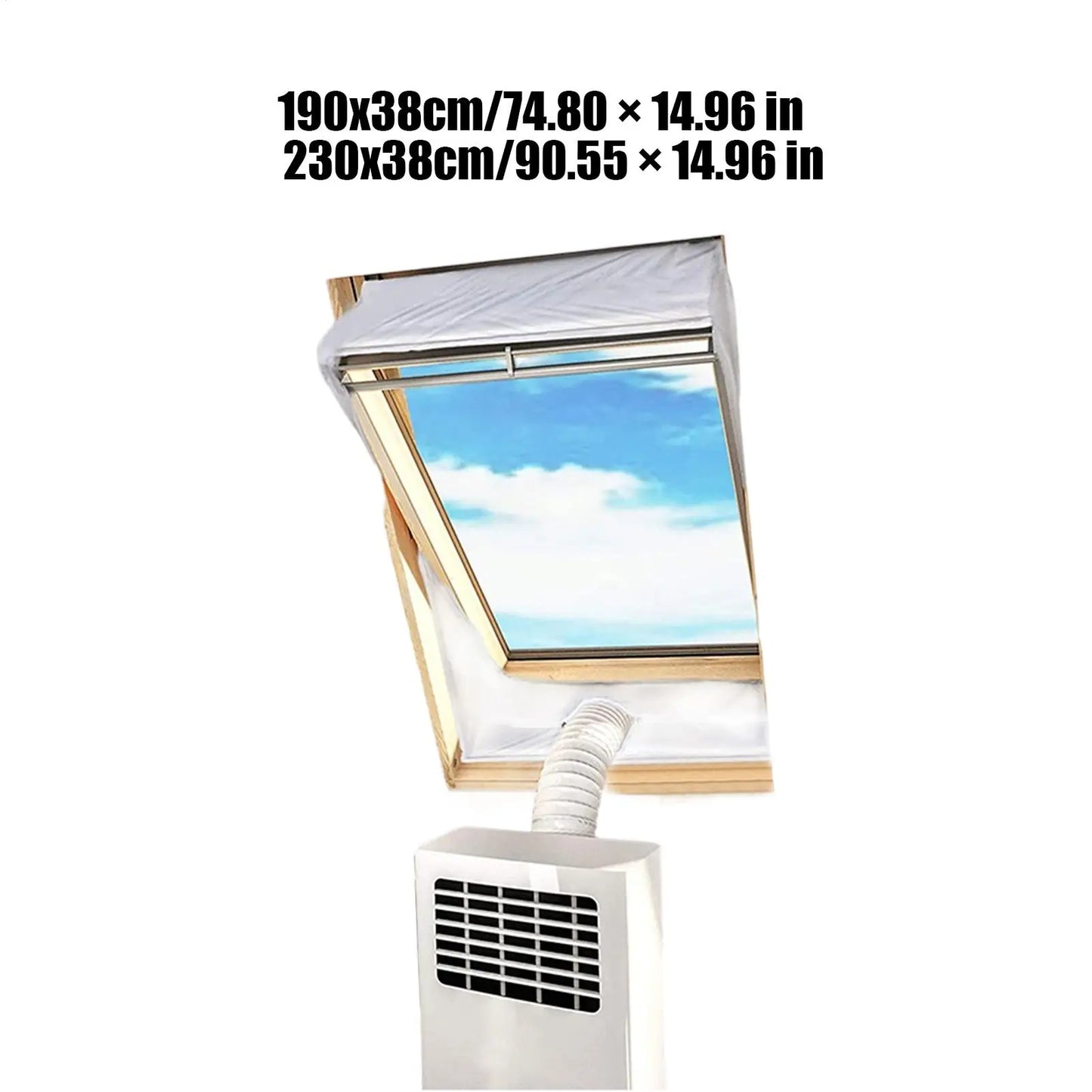 Portable AC Window Vent Kit AC Sealing Sealing Duct Cloth Mobile Air Conditioning Unit Vent For Home Apartment Farmhouse