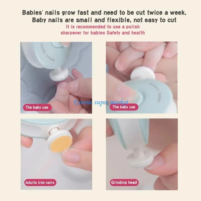 090B Infant Care Safe Clipper Cutter Kids Polisher Manicure Set Baby Electric Trimmer