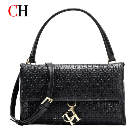 CH Handbag For Women Luxury Designer Shoulder Bag Fashion Embossed Leather Top Handle Bag Elegant Clutch Bag For Daily Use