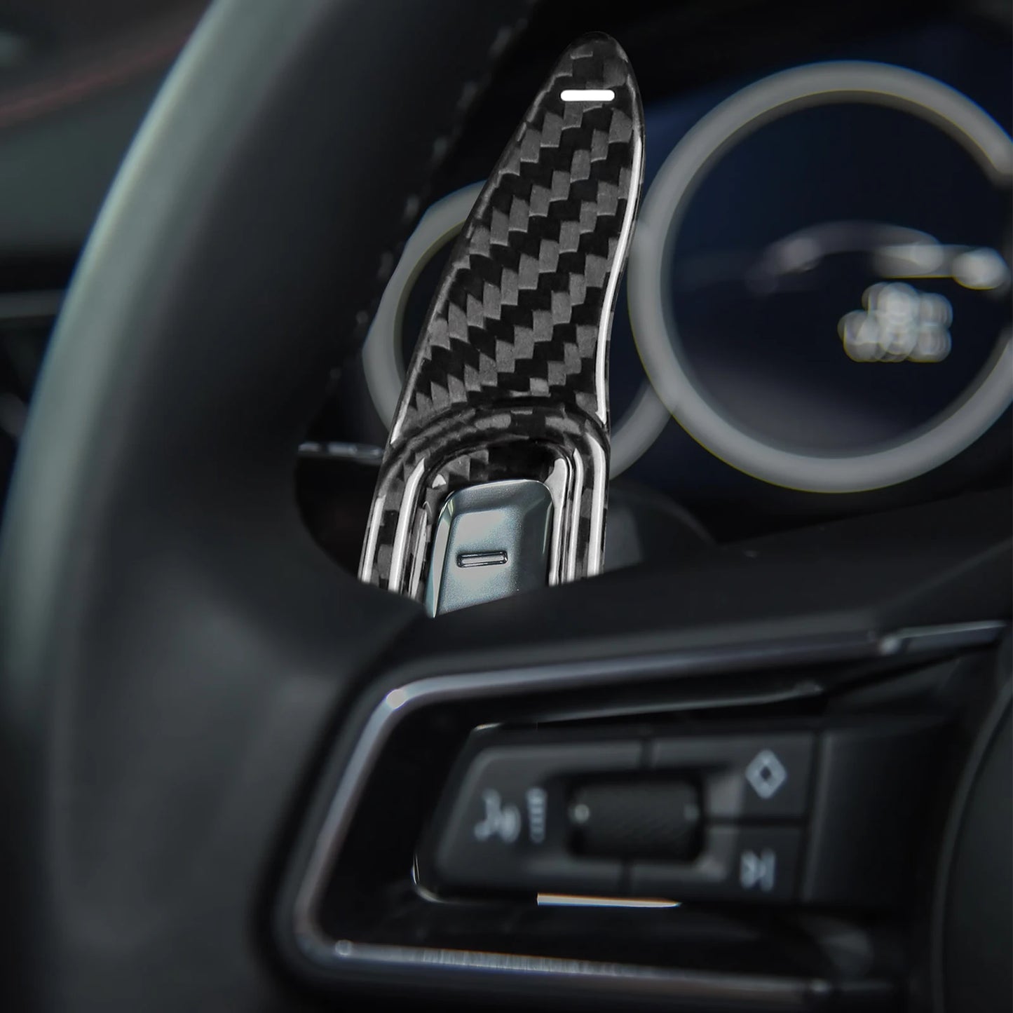 Car Steering Wheel Shift Paddles Shifter Carbon Fiber Gear Plate For Porsche Taycan Panamera Macan 911 992 Interior Trim