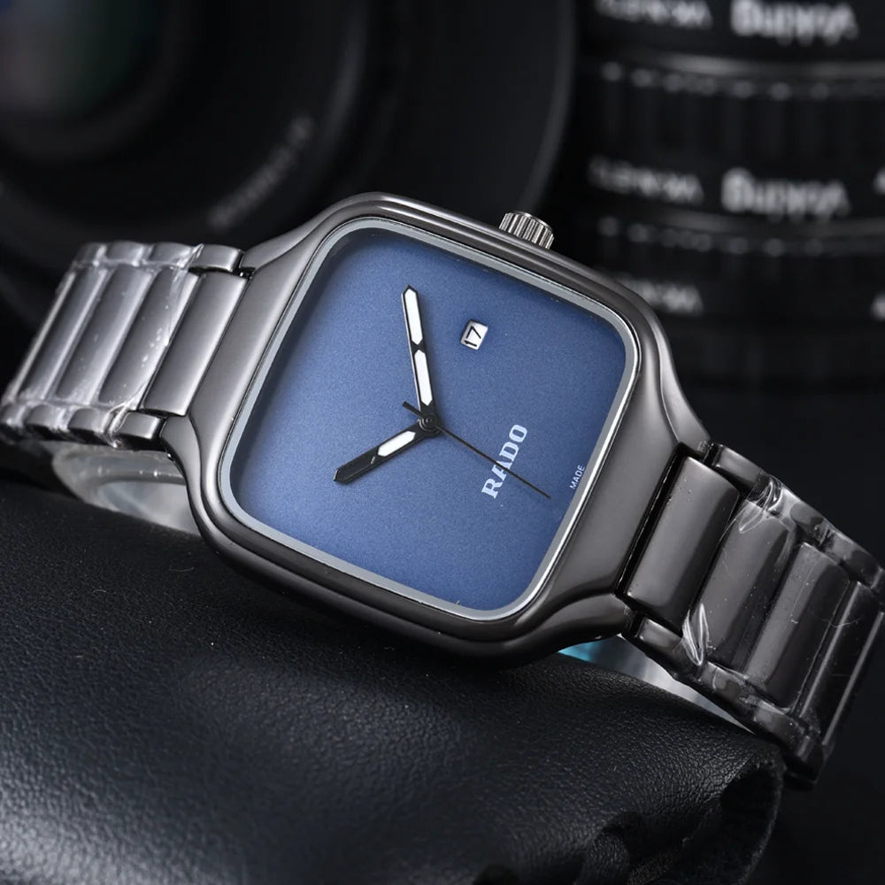 TOP Quality Rado Original Brand Watches For Mens Fashion Multifunction Auto Date Quartz Watch Classic Business AAA Male Clocks