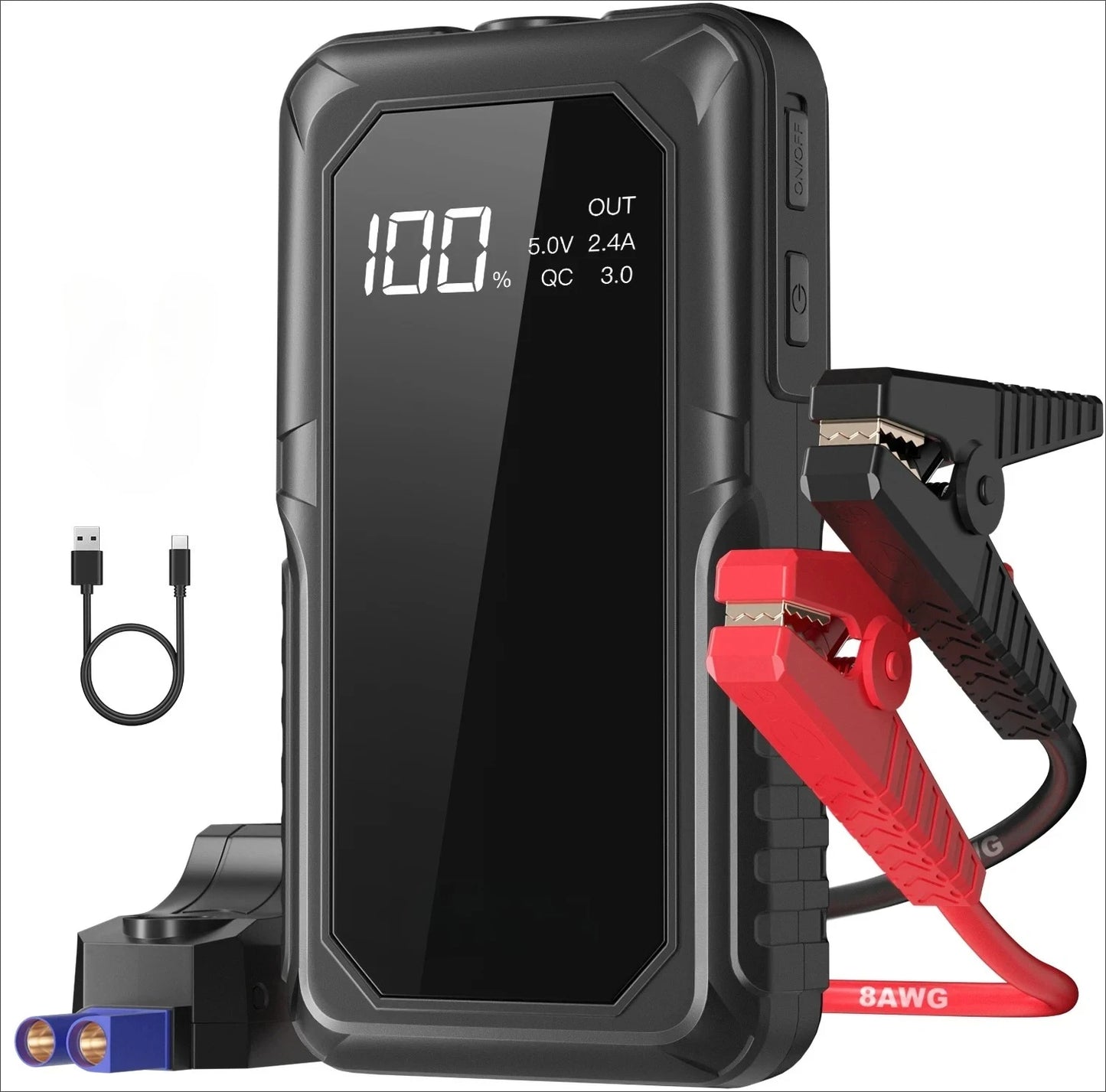 2000A Car Jump Starter Supply Battery Starter Booster Auto Starting Device Portable Power Bank 12V Battery Jump Starter