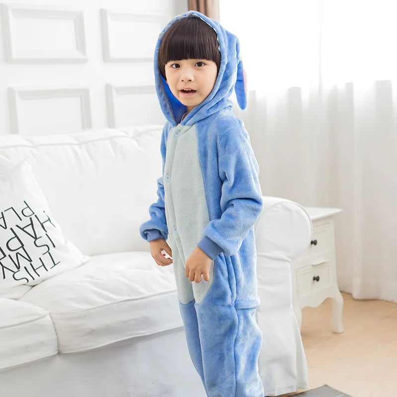2024 Kigurumi Cat Onesie Kids Unicorn Pajamas For Children Animal Cartoon Blanket Sleepers Baby Costume Winter Boy Girl Jumspuit