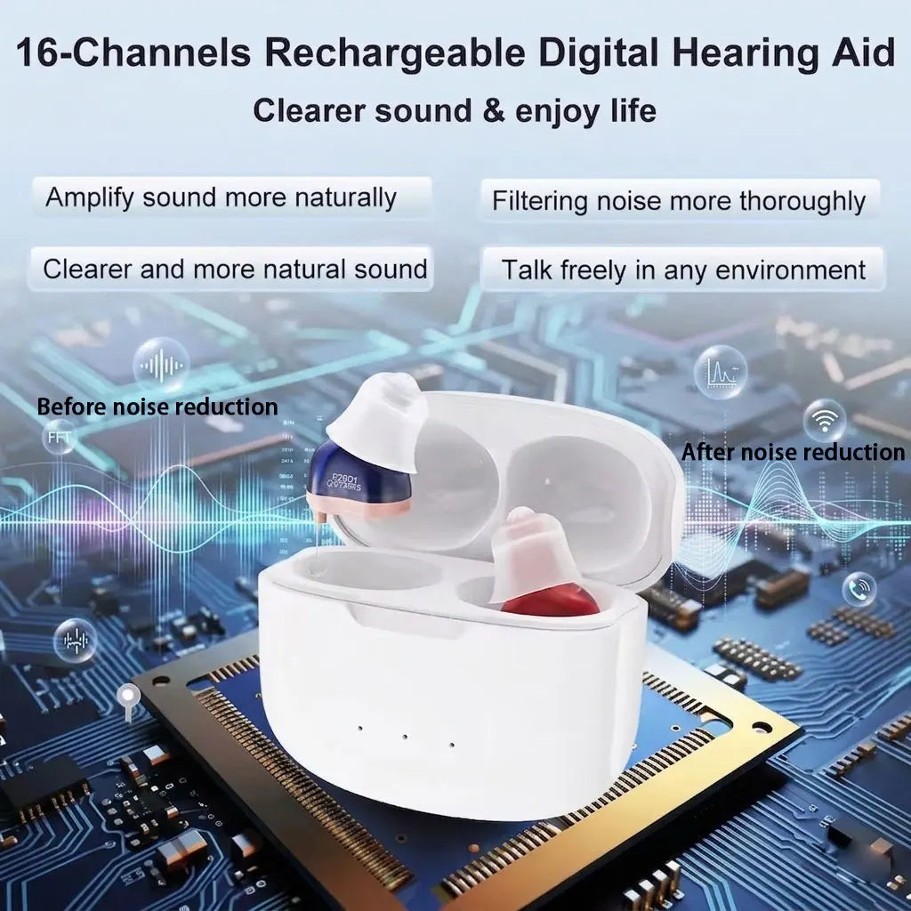16 Channel Hearing Aid for the Elderly High Quality Hearing Aids with Noise Reduction Hearing Aid for Deafness Audifonos