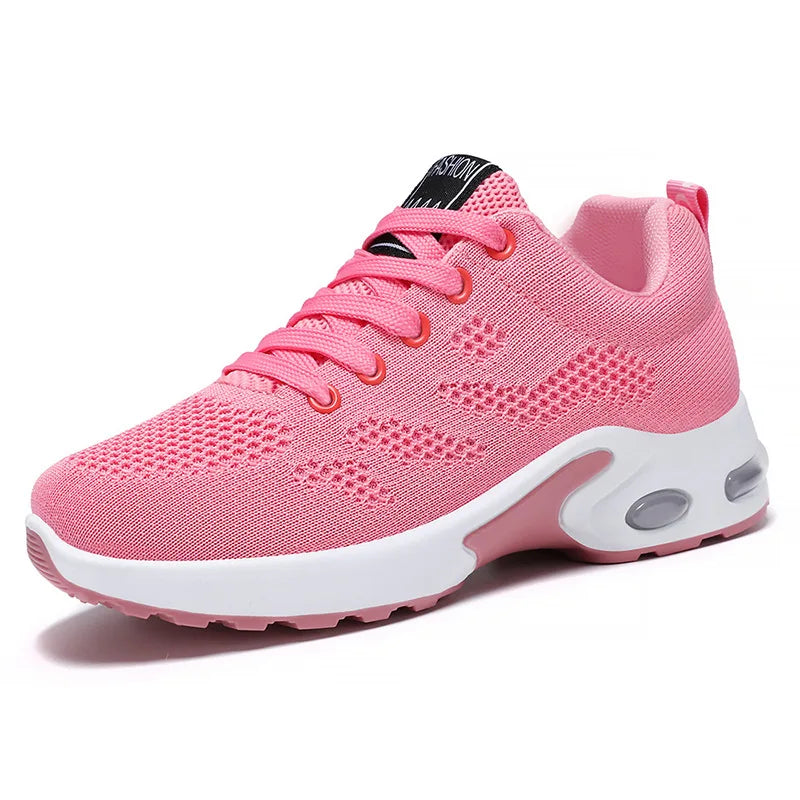 Women Mesh Breathable Casual Sneakers Lace-up Vulcanized Shoes Ladies Platform Sneakers Female Shoes Plus Size Zapatos De Mujer