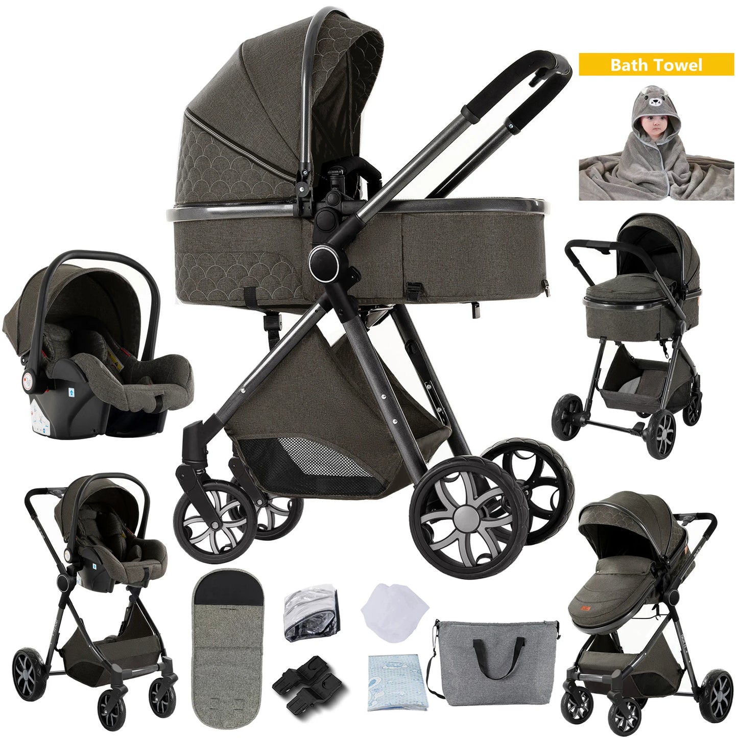 baby stroller infant car seat stroller 3 in 1 lightweight stroller travel system stroller newborn stroller bebe pram mother kids