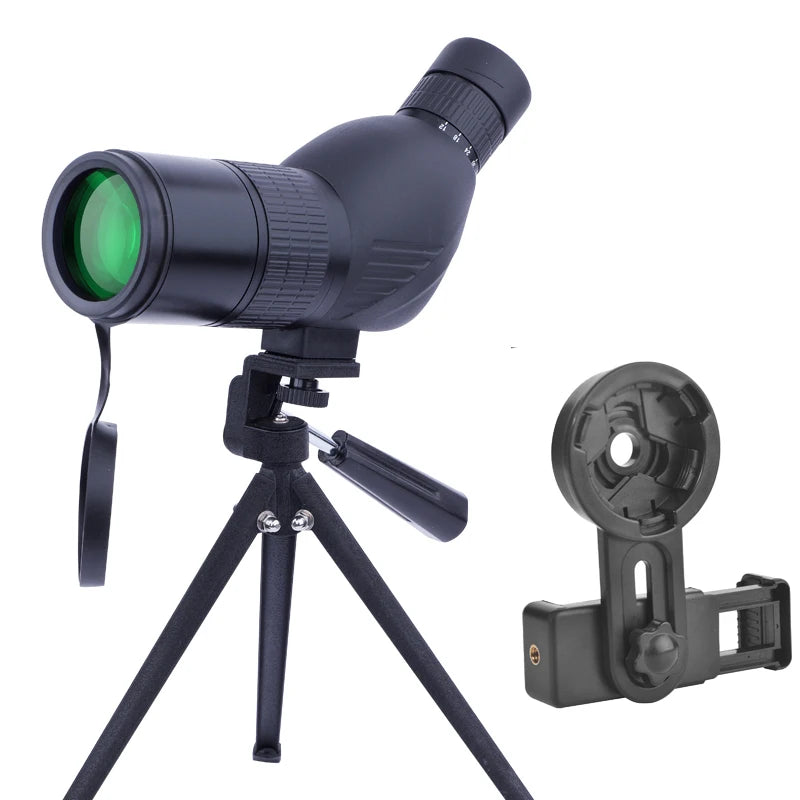 12-36X50 HD Zoom Monocular Spotting Scope Powerful Telescope Bak4 Prism Waterproof Anti-Fog for Outdoor Camping Bird Watching