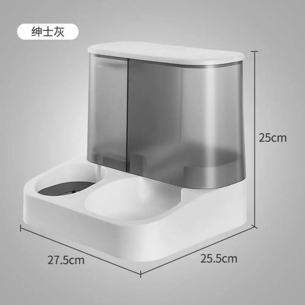 Automatic Dog Water Feeder Integrated Large 2.8L Capacity Transparent Visual Food Storage Bowl Pet Dog Cat Bowl