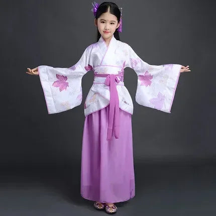 Halloween Cosplay Kids Set Dance Performance Dress for Girls Show Disfraz Child Hanfu Dress Costume Chinese Traditional Clothes