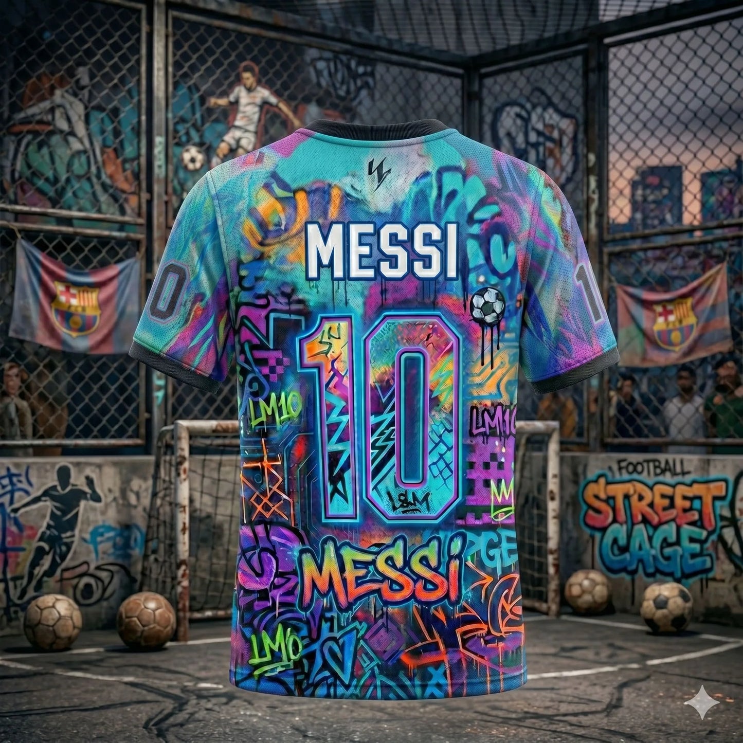 Messi 10 Soccer Jersey Men Breathable Quick Dry Football Shirt Colorful Graffiti Sportswear Fan Edition Training Uniform 2026