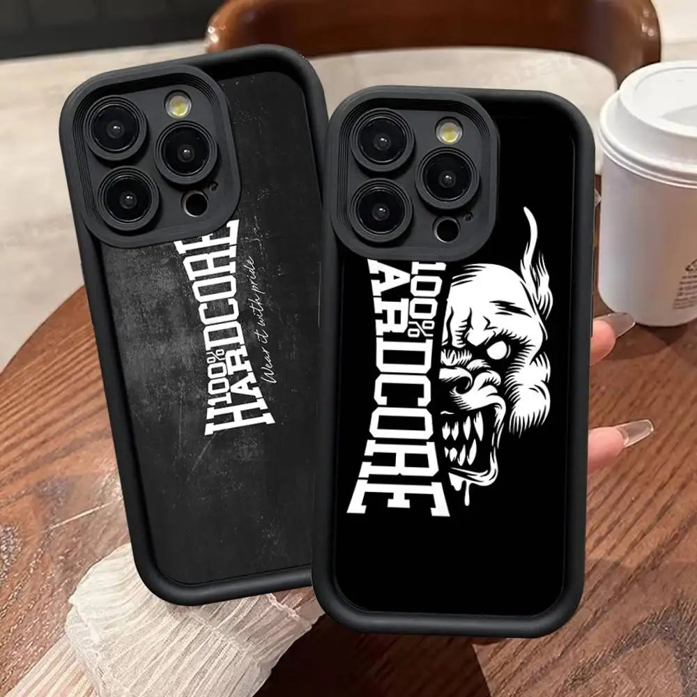 100 Hardcore Dog To The Bone Phone Case For IPhone 17 16 15 14 13 12 11 Pro Max Mini Plus Soft TPU Back Cover