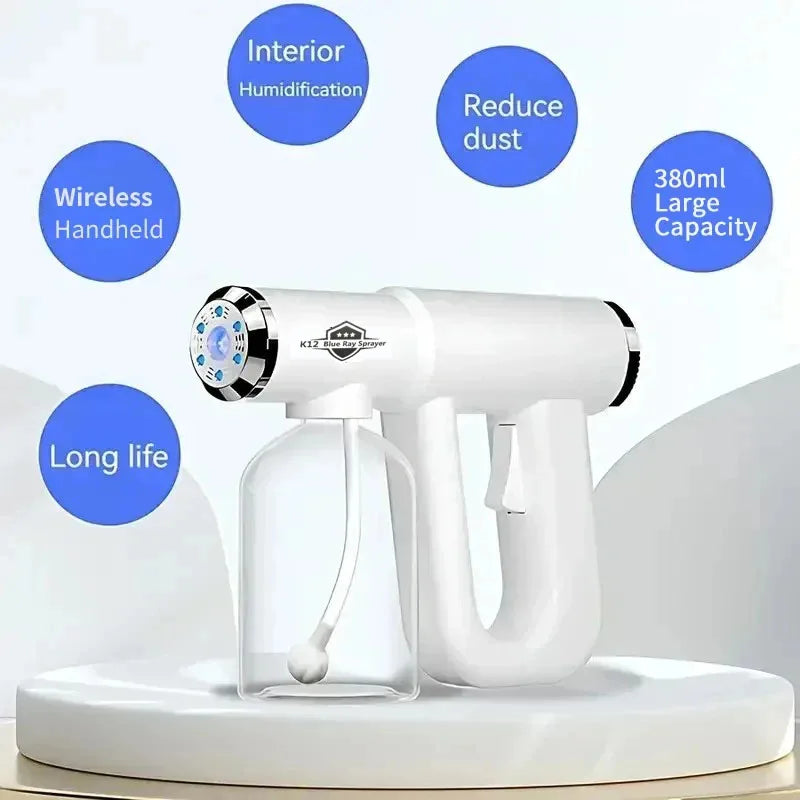 Blue Light Nano Hair Care Spray 300ML - USB Rechargeable Wireless Steam, Professional Styling Tool