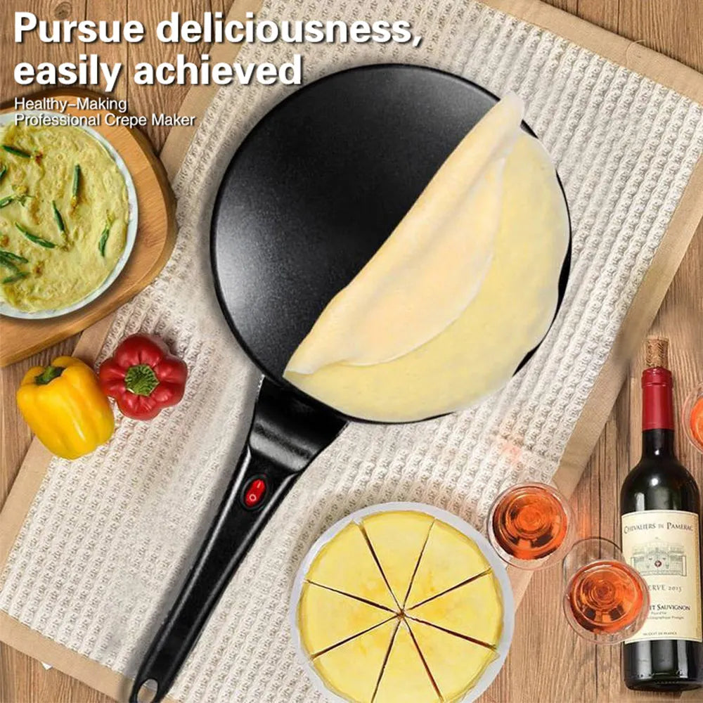 TINSOL Electric waffle maker, cake maker, breakfast pizza baking machine, pancake griddle, non-stick pan, spring roll frying pan