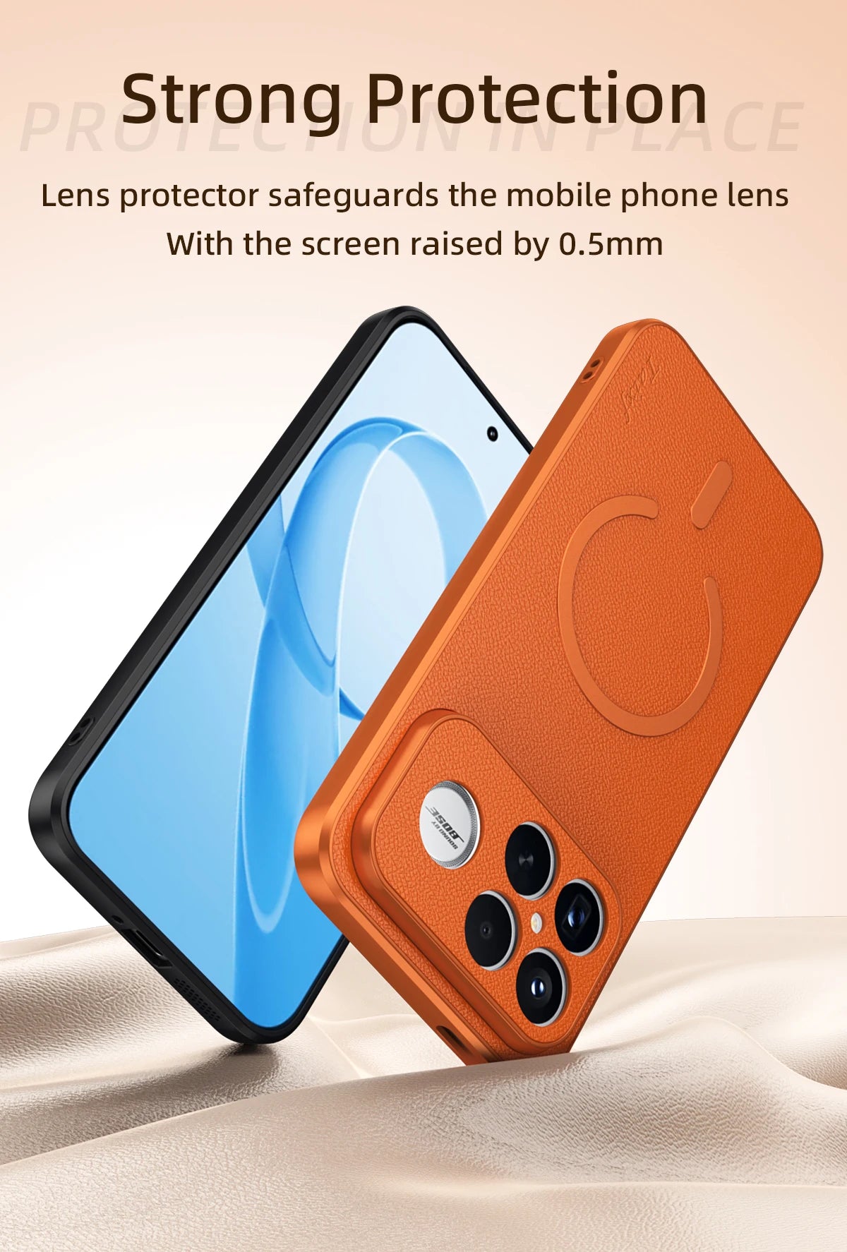 For POCO F8 Ultra Goat Leather TPU Frame Shockproof Case For Redmi K90 Pro Max Built-in Magnetic Strip Lens Protection Shell
