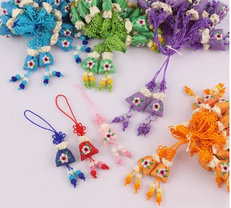 10 Pcs Y2K Bag Charms - Cute Embroidered Butterfly, Fish & Flower Pendants for Keychain, Phone Case Lanyard, Purse Accessory