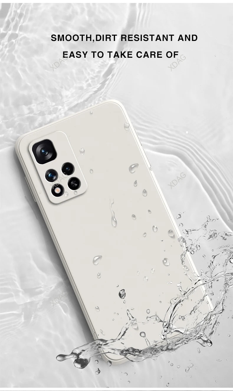 Funda Liquid Silicone Phone Case for Xiaomi Redmi Note11 Note 11 11E 11T Pro Plus 11Pro 11TPro Pro+ 11S 11SE 5G Soft Plain Cover