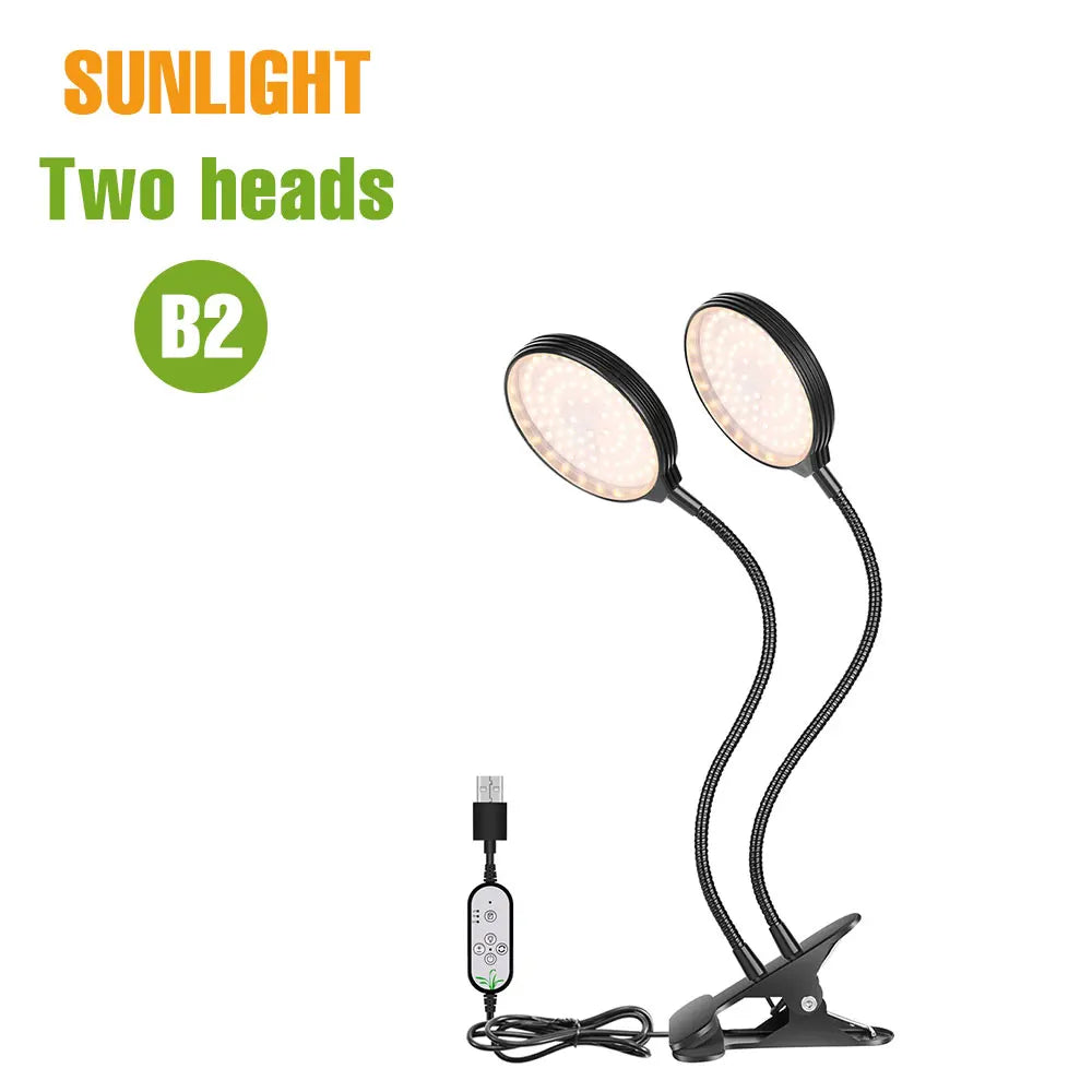 Full Spectrum LED Grow Light USB Plant Fill Lamp 5V Dimmable Timing Auto On/Off Indoor  Seeds Hydroponics Vegs Cultivation Lamps