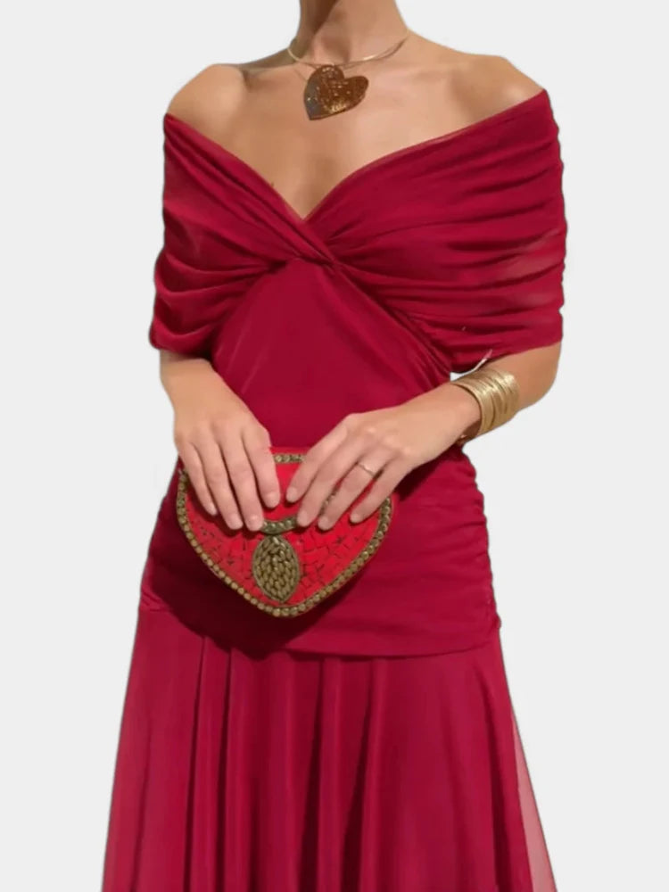 Summer Women Short Sleeve V Neck Sexy Dress, Holiday Female Elegant Fashion Party Dress, 2025 Patchwork Casual Ladies Maxi Dress