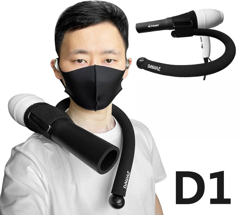 Pet Portable Neck Hair Dryer Holder Cat Grooming Supplies Adjustable Wind Direction Angle Pet Cleaning Products Accessories