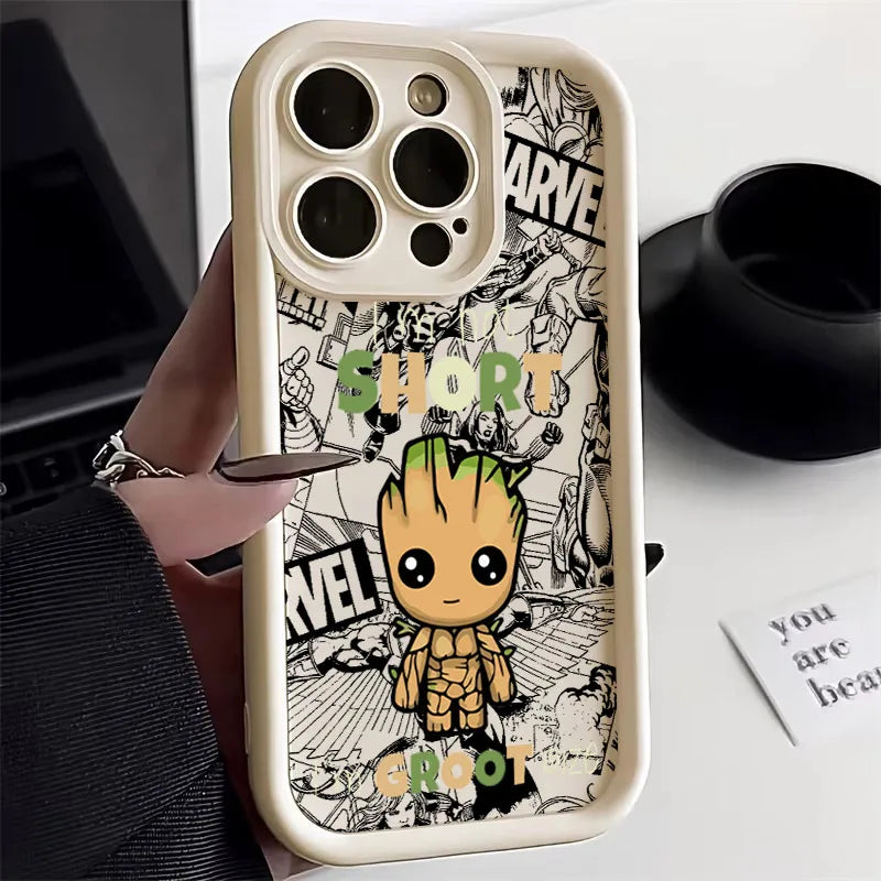 Cool Anime GrootS MarvelS Phone Case for iPhone 17e 17 16e 16 15 14 13 12 11 Air Pro Max Mini XR XS X 7 Plus Soft TPU Back Cover