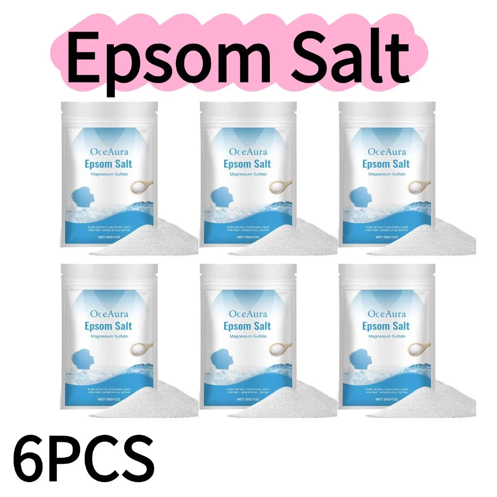 1/2/3/4/5/6/8/10PCS*30g Natural Epsom Salt Body Bath Salt Gentle Exfoliating Dead Skin Remover Deep Moisturizing Care