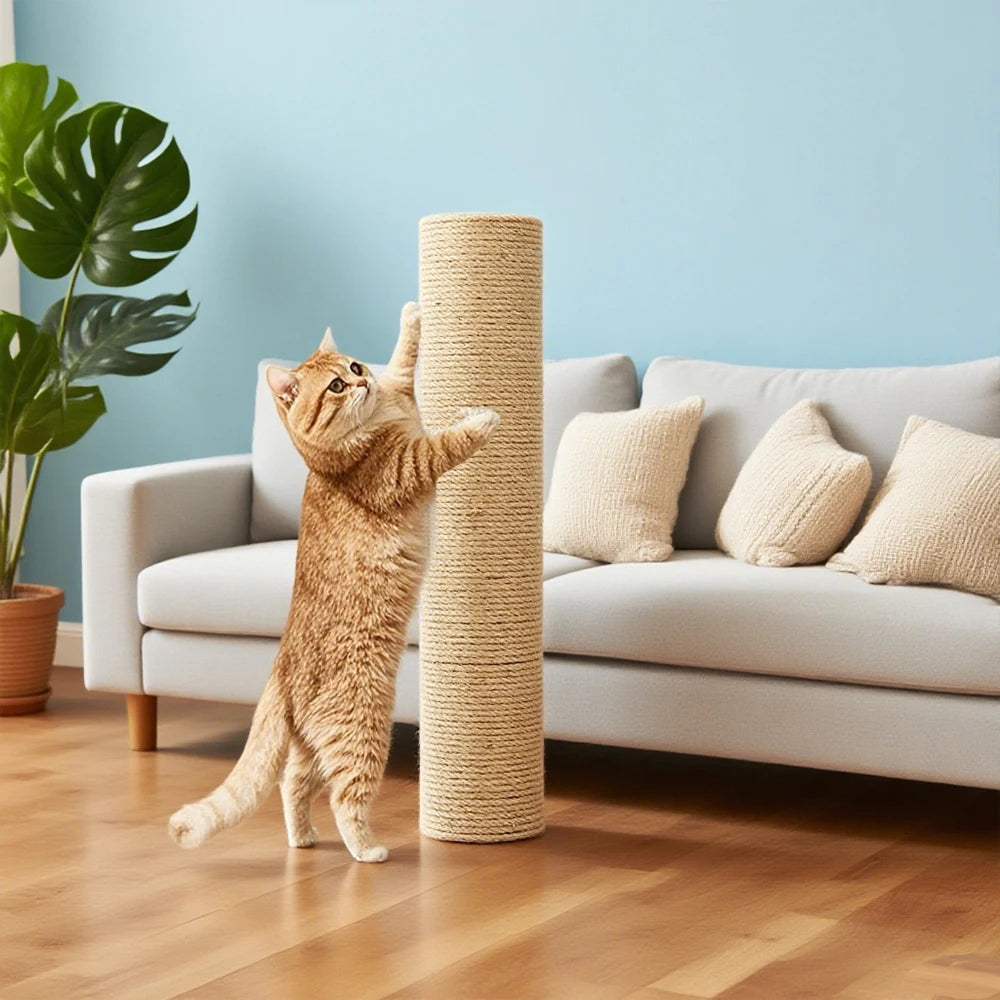 Natural Material Cat Scratching Post Cat Tree Climbing Frame Replacement Post Accessories Kitten Toy for Pet Kittens to Scratch