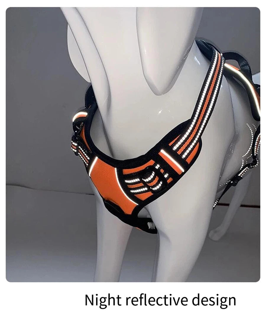 Dog Vest-Style Harness Leash, Pet Vest Leash, Four-Color Optional Nylon Material Dog Harness, Suitable for Medium and Large Dogs, Dog Harness Pet Supplies