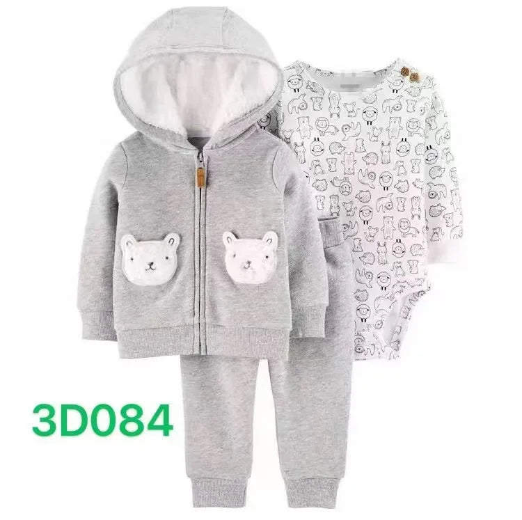 3-piece Suit Summer Baby Clothes Sets Baby Short Sleeve Shorts Cover Clothes Cute Girls Bebe Children Cotton 100% Clothing 6-24M