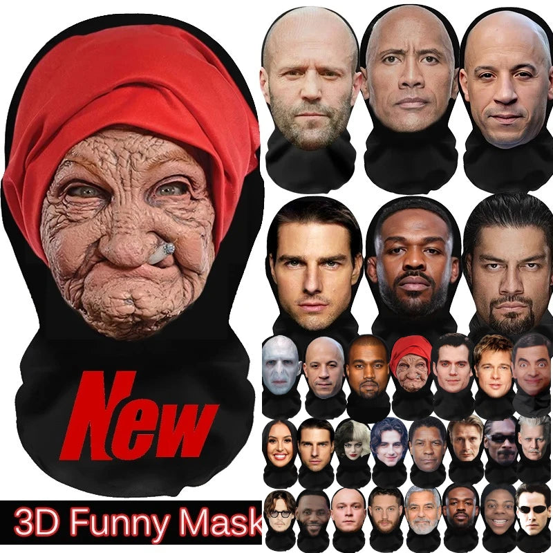 2026 NEW Halloween Mask for Cosplay Role Play Masquerade Costumes Dress Up Celebrity Realistic Face Masks Balaclava Headgear