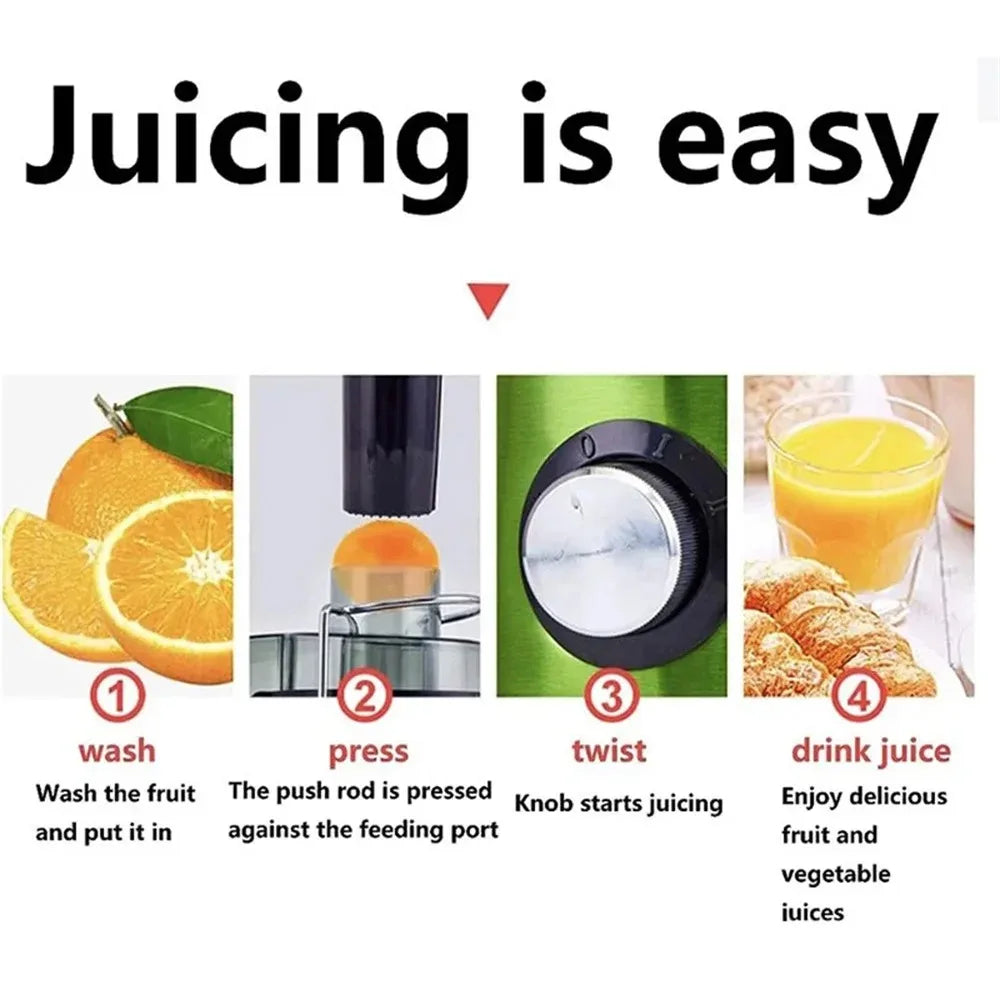 Strong Power Fruit Juicer 800W Centrifugal Juicer Easy To Clean Juice Extractor for Fruits Vegetables Portable Juicer Machine