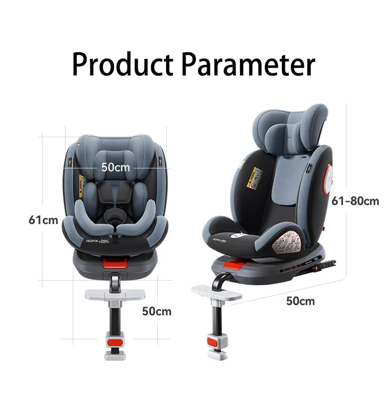 Child seat 360° ISOFIX rotating baby car seat Child Car Safety Seats ECE R129 5-point seat belt 0-12 Years Suitable for newborn