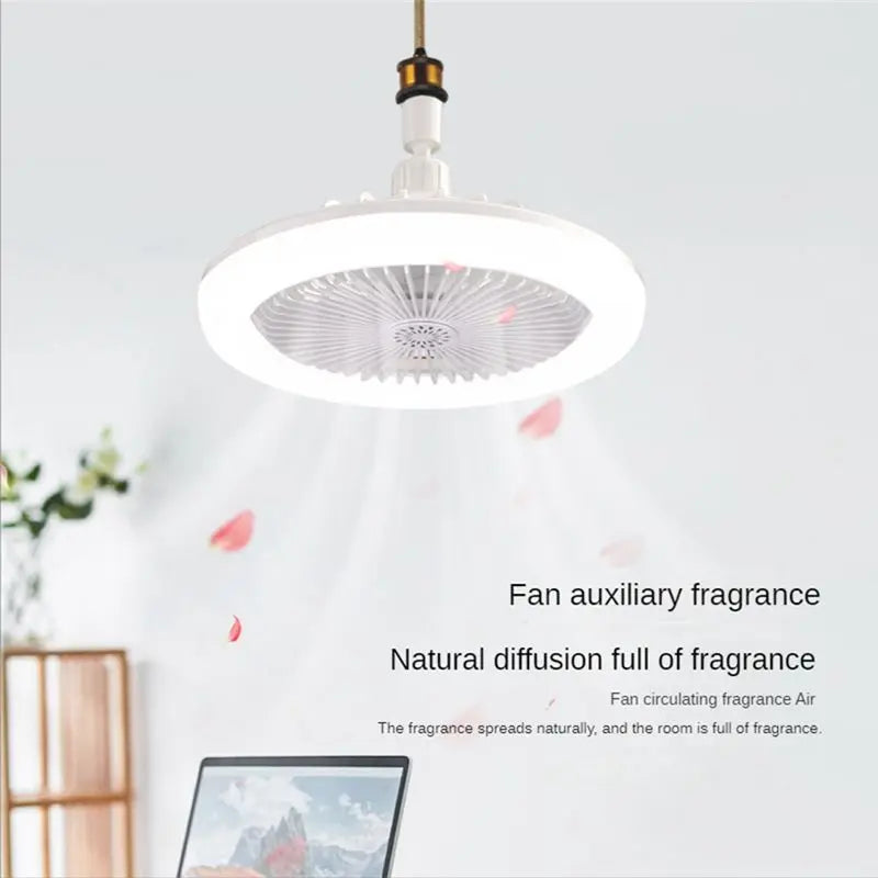 [B25B!】 Ceiling Fan With Remote Control And Light 30W LED Lamp Fan Smart Silent Ceiling Fan E27 Converter Base