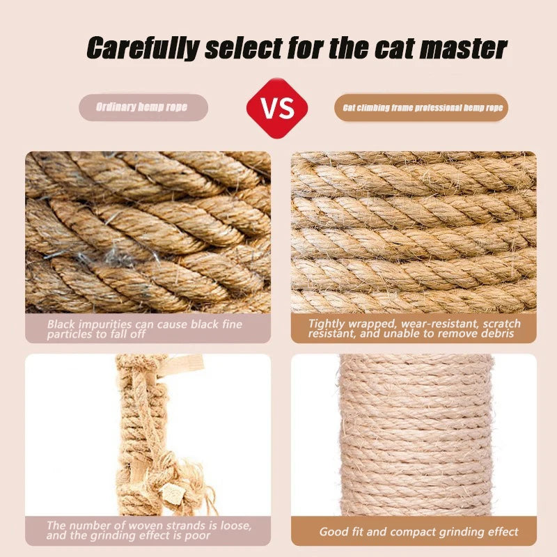 Cat DIY Sword Hemp Rope Cat Climbing Frame Cotton Rope Cat Tree Tower Furniture Protector 4/6/8mm Cat Grinding and Scratching