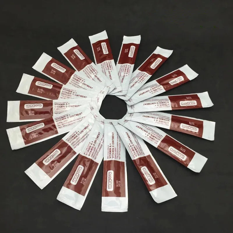 100Pcs Tattoo Aftercare Cream Fougera Vitamin Ointment Tattoo Care Supplies Recovery Cream Vitamin A&D Tattoo Repairing Cream