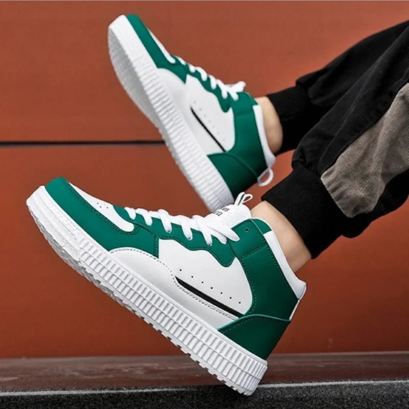 YRZL Casual Shoes for Men Sneakers Breathable PU Leather White Shoes Unisex Comfortable Walking Sport Shoes for Man