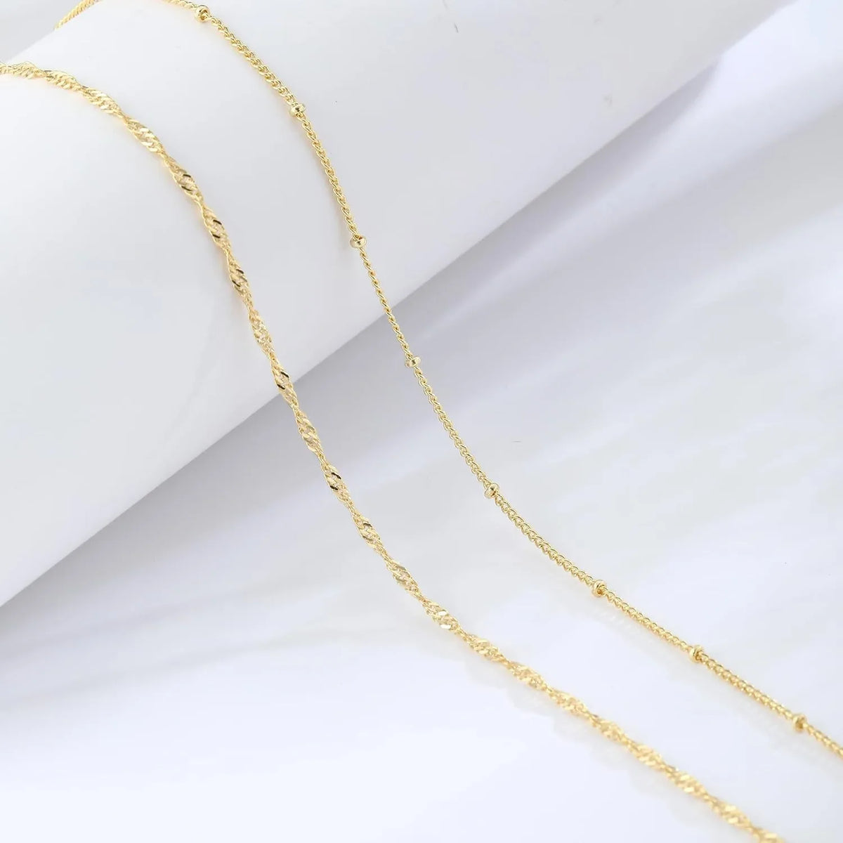 14k Gold Plated 26-33Inch Adjustable Waist Beads Chain Layered Body Chains Waterproof Sexy Body Jewelry for Women
