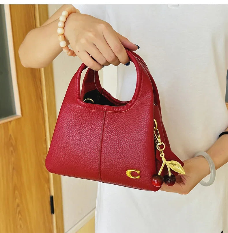 Women's Mini Bucket Bag Designer Style Large Capacity Handbag Casual Crossbody Shoulder Bag with Detachable Shoulder Strap