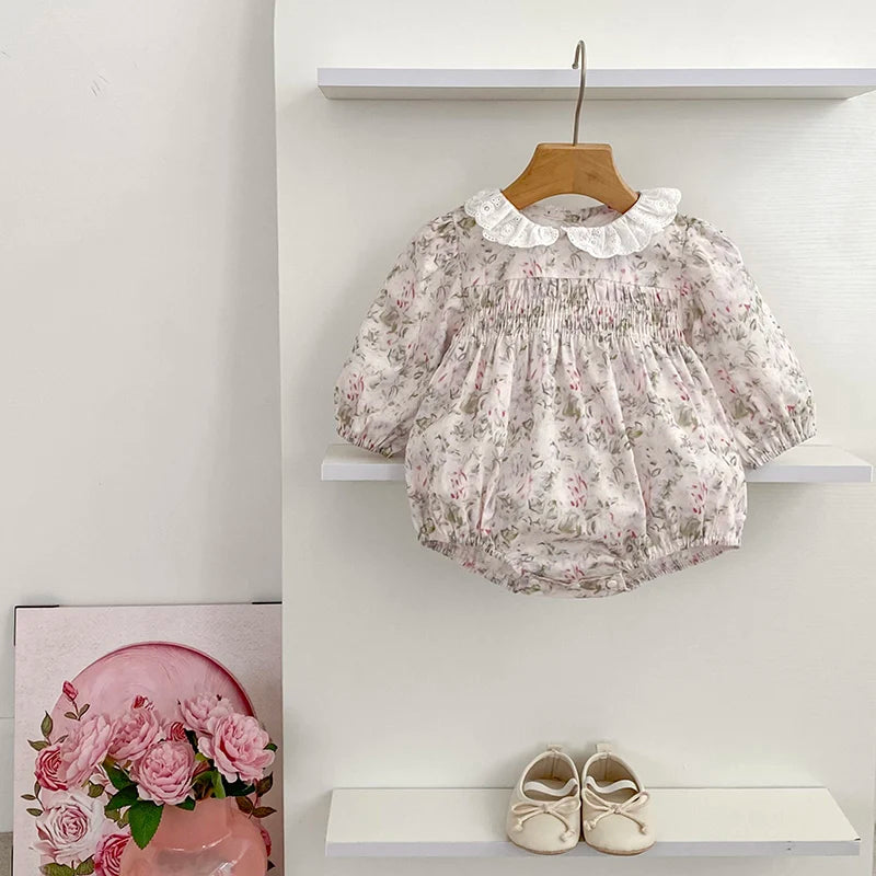 0-6Y Family Sister Matching Flower Dress Newborn Baby Girl Jumpsuit Sisters Clothes Princes Cotton Baby Dress Autumn Baby Dress