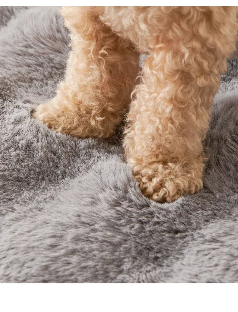 1PC Winter Warm Dog Bed Mats Super Soft  Plush Pet Blanket Pad Mat for Small Dogs Plush Neck Pillow Cat Nest Travel & Indoor