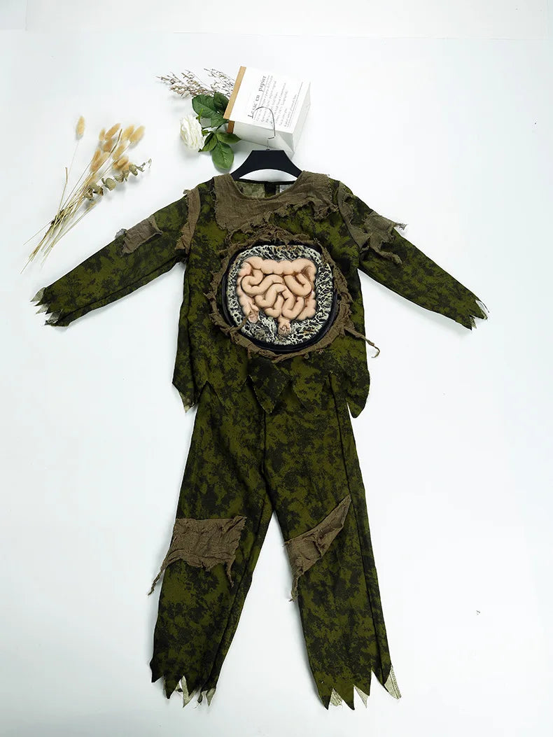 Halloween Cosplay Costume Purim Costume Horror Style Play Clothes Boys Girls Holiday Party Funny Garment Anime Zombie Suit