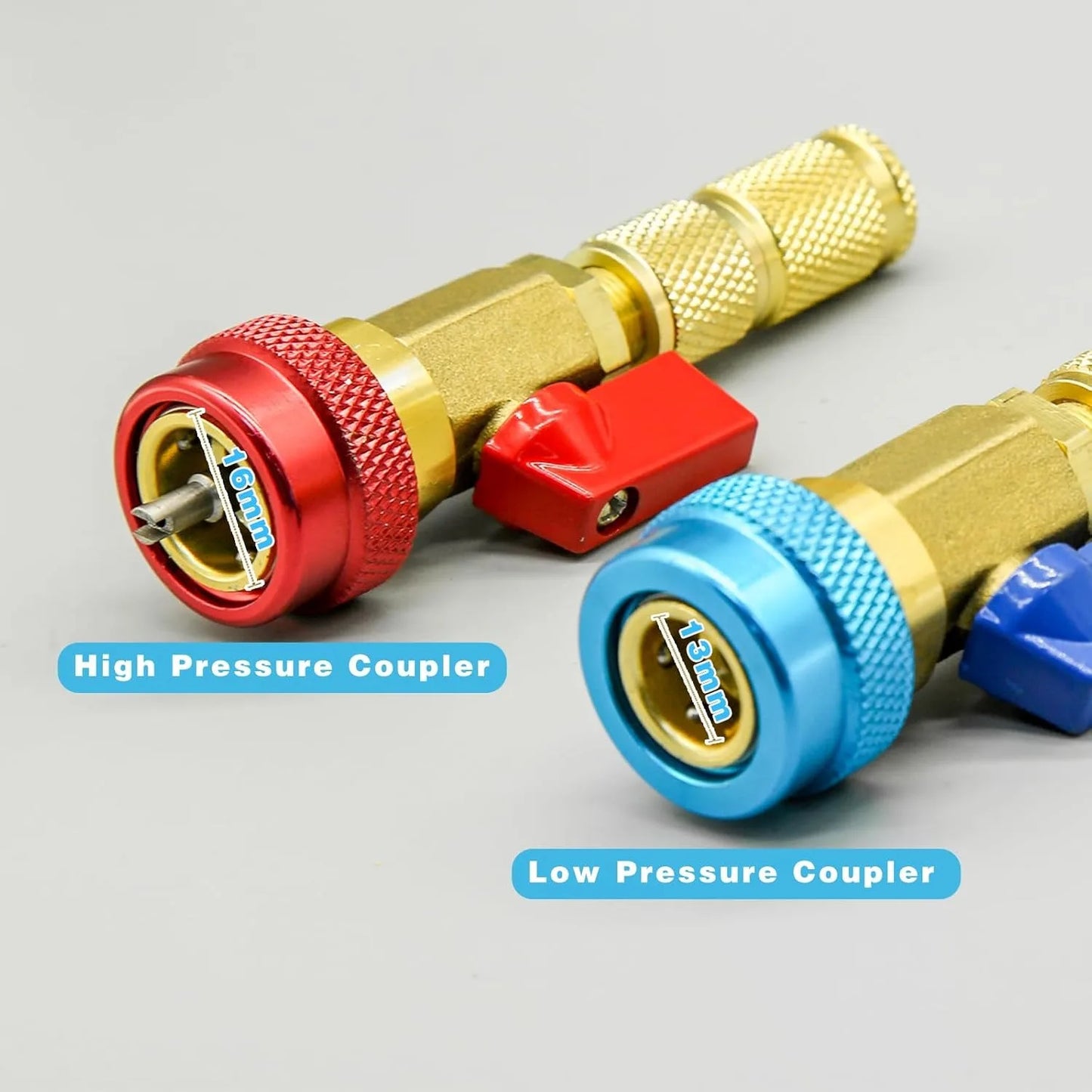 R134A Valve Core Quick Remover Installer, High Low Pressure Valve Core Remover Tools Kit for Refrigerant Air Conditioner System