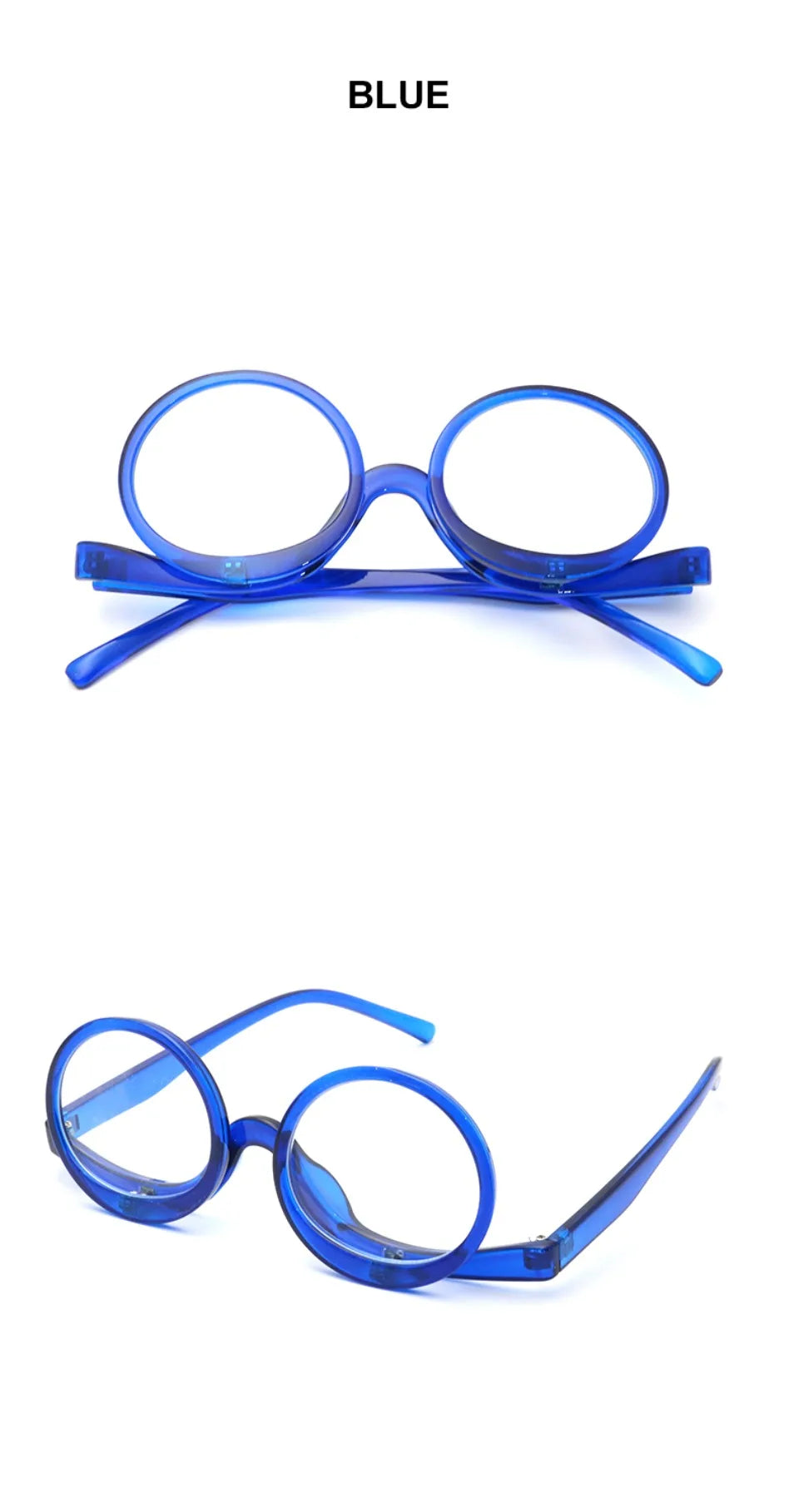 NONOR Makeup Readers Flippable Dual Lens Fashion Reading Glasses for Women Eyeglasses Diopter +1.0 +1.5 +2.0 To +4.0